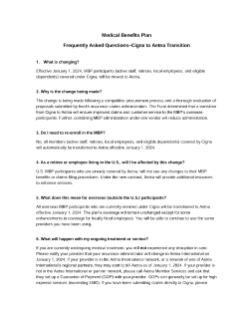 Cigna-to-Aetna Transition FAQs