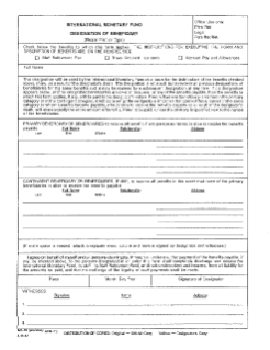 Designation of Beneficiary